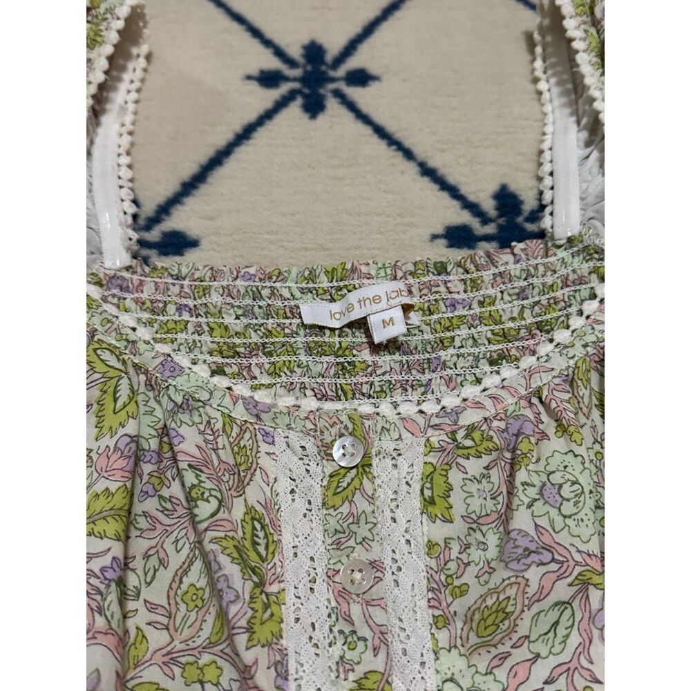 Anthropologie Love The Label Square Neck Puff Sleeve Mini Dress - Josepha Green - Picture 4 of 5